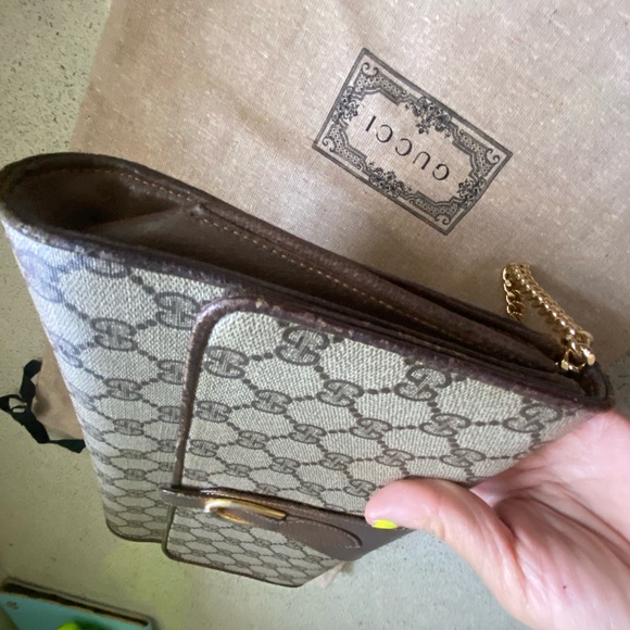 Vintage GG clutch made in take “authentic” vi tags condition no strap - Picture 12 of 15